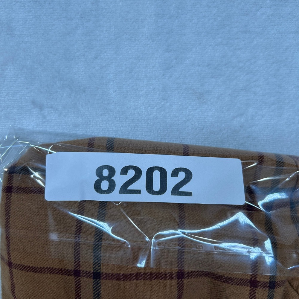 Hurley Organic Flannel Shirt Mens Small Brown Plaid Button‎ Up Long Sleeve NEW - Picture 8 of 8